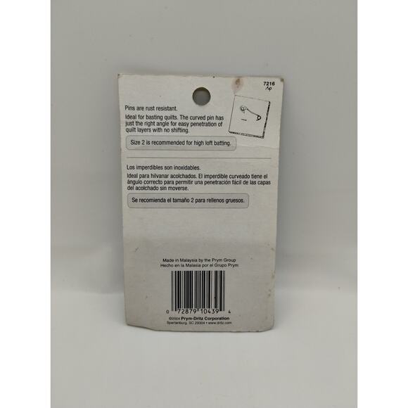 Dritz 7216 Curved Safety Pins-Size 2 - 40 Count - 1 1/2" (38mm) - Picture 2 of 2